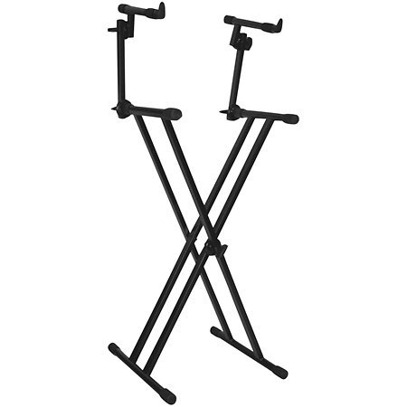 T22 Stand Clavier X double avec deux niveaux